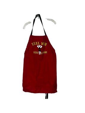 Ritz Graphic Print Apron Real Men Wear Aprons Mens OS Red Tie Back